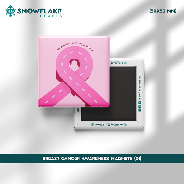 50x50mm Breast Cancer Awareness Magnet 01