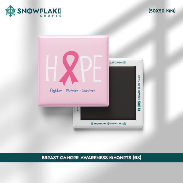 50x50mm Breast Cancer Awareness Magnet 08