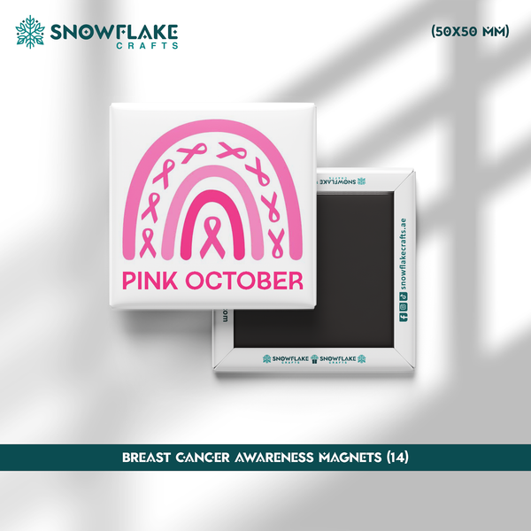 50x50mm Breast Cancer Awareness Magnet 14
