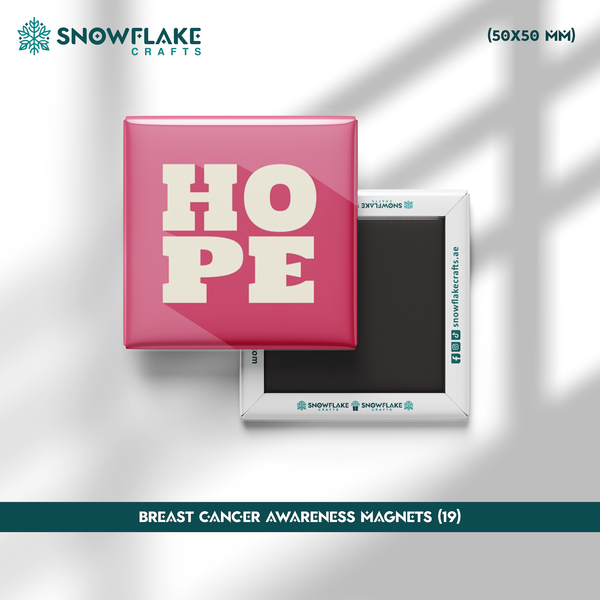 50x50mm Breast Cancer Awareness Magnet 19
