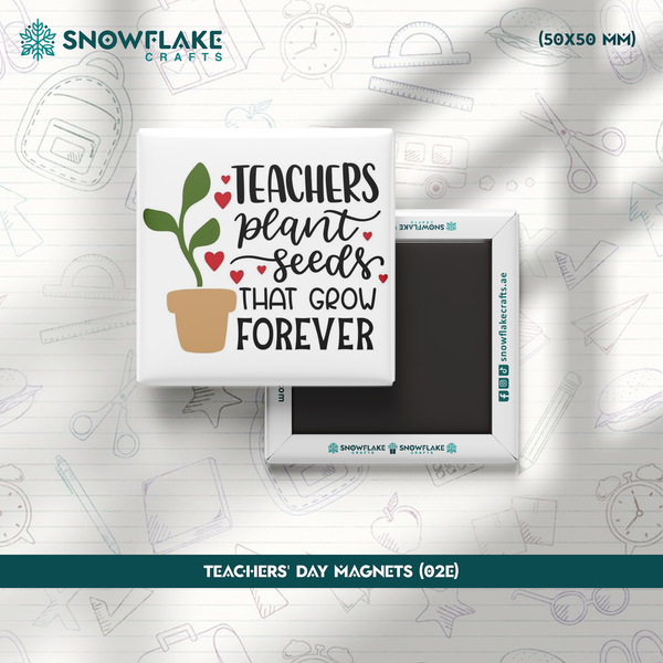 50x50mm Teachers' Day Magnet 02E
