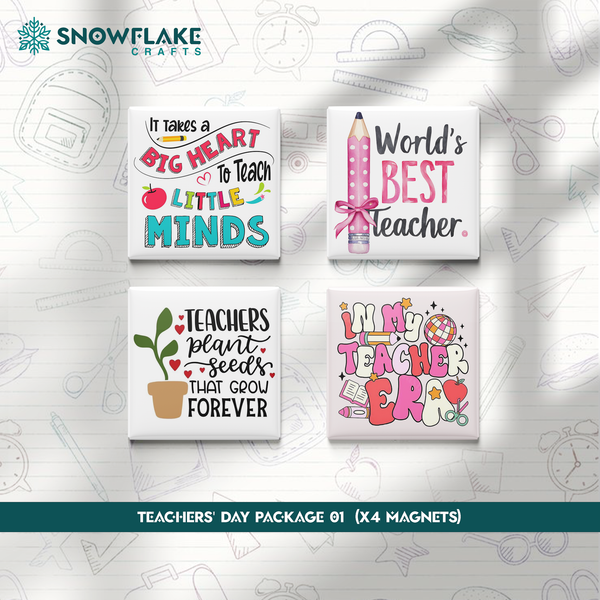 50x50mm Teachers' Day Magnets Packages